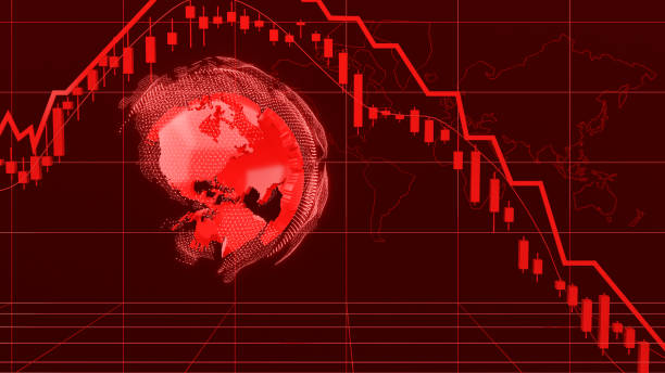 Bear market stock chart on red background,stock market crash,business finance and investment,3d rendering Bear market stock chart on red background,stock market crash,business finance and investment,3d rendering drop bear stock pictures, royalty-free photos & images