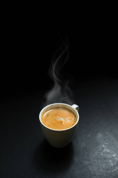 Glass of coffee on the table