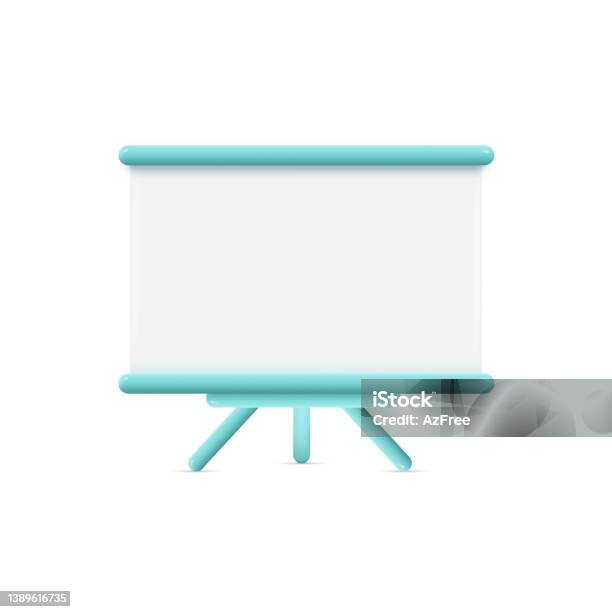 3d Board For Presentation And Projector Vector Stock Illustration ...