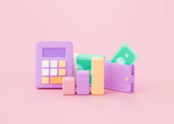 istock Calculator and wallet money chart graph investment saving finance concept on pink background 3d rendering 1389618706