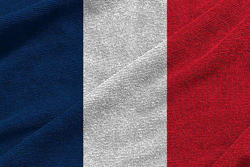 France flag wave isolated  on  or transparent  background,Symbols of France , template for banner,card,advertising ,promote, TV commercial, ads, web design, illustration