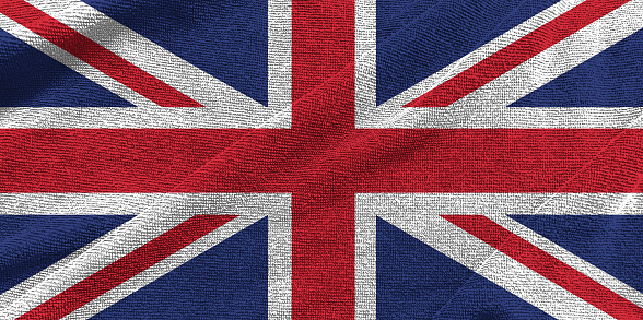 UK British flag waving