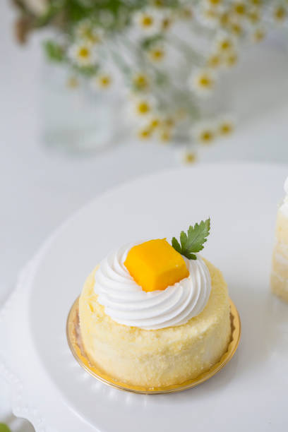 Lemon cream cake Lemon cream cake baked afternoon tea dessert cream cake stock pictures, royalty-free photos & images