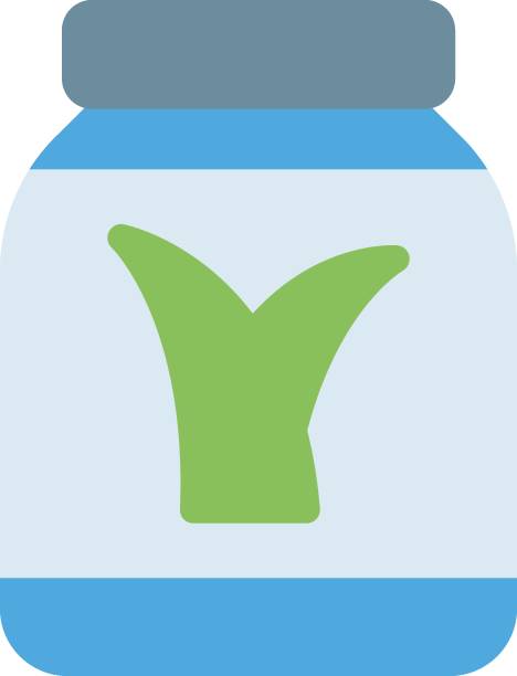 aloe vera jar aloe vera jar Vector illustration on a transparent background.Premium quality symmbols.Stroke vector icon for concept and graphic design. aleo vera stock illustrations