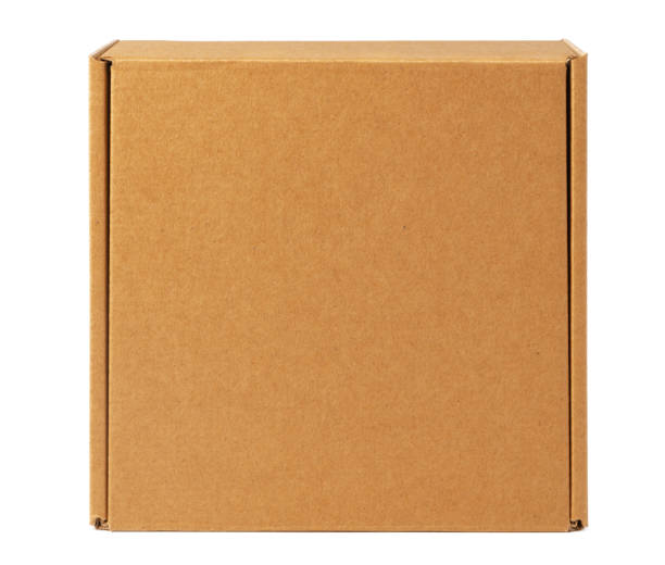 istock Brown cardboard box isolated on white background 1389632706