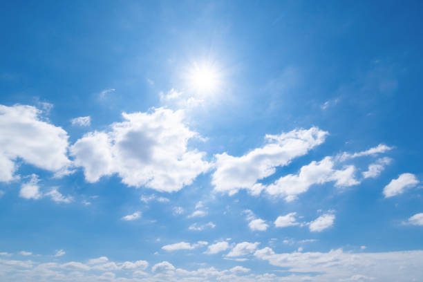 istock Panoramic view of clear blue sky and clouds, clouds with background. 1389632936