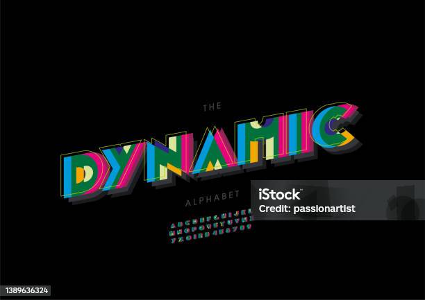 Dynamic Alphabet Stock Illustration - Download Image Now - Abstract ...