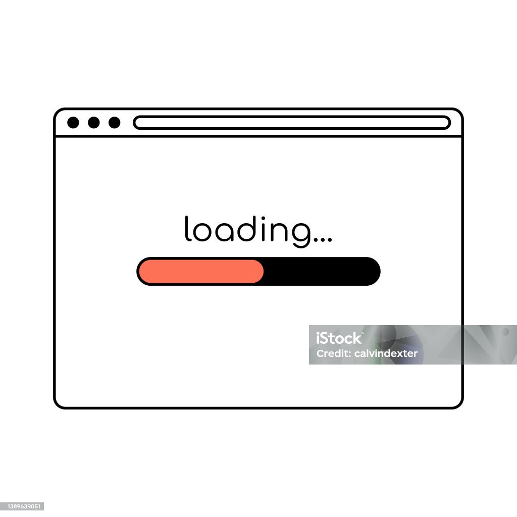 Web Browser Loading Screen Stock Illustration - Download Image Now ...