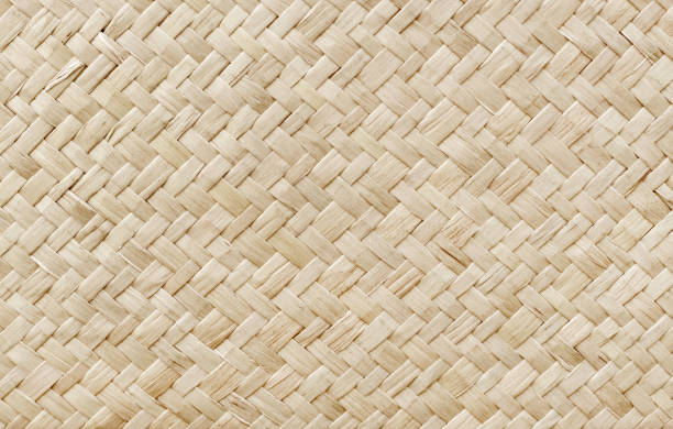 istock Pattern of reed weaving mat with vintage style for background and design art work. 1389639269