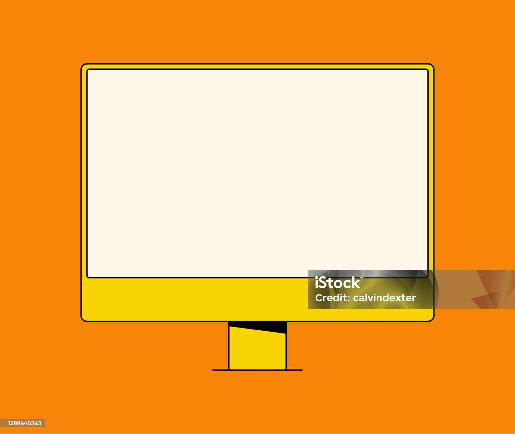 Desktop Computer Editable Strokes Stock Illustration - Download Image ...