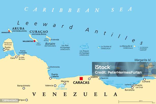 リーワードアンティル諸島カリブ海の島々のチェーン政治地図 カリブ海のベクターアート素材や画像を多数ご用意 カリブ海, キュラソー