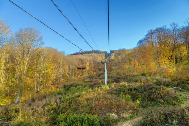 View from Savranskaya Cableway in Adygea, Russia