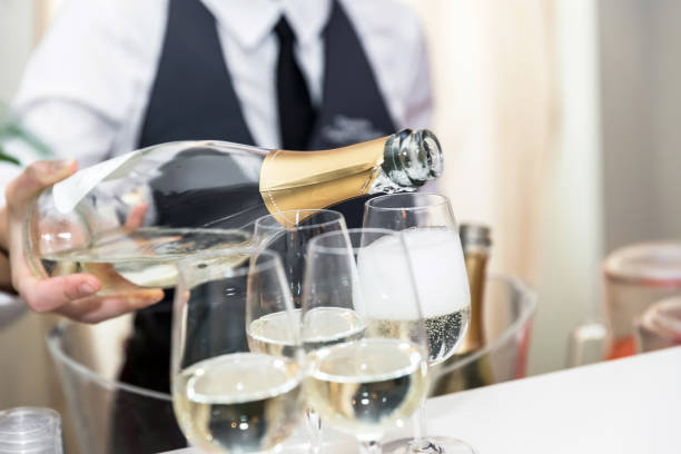 catering per matrimoni - champagne wedding luxury dinner foto e immagini stock