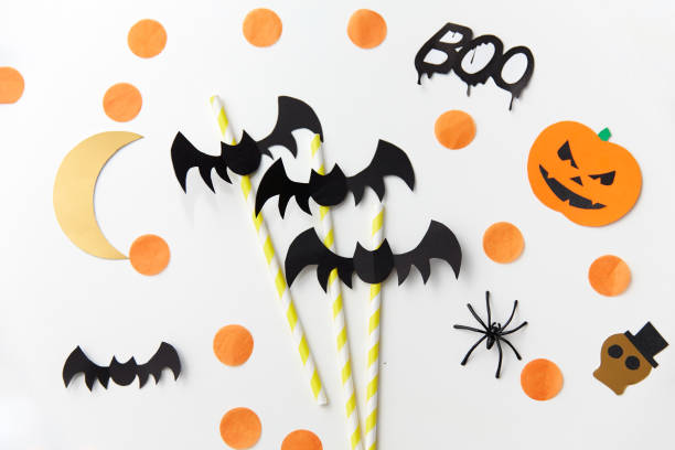 istock halloween party decorations and paper straws 1389642879