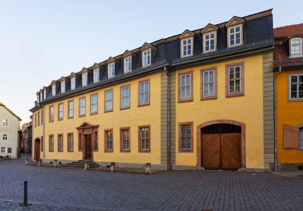 goethehaus a weimar - johann wolfgang von goethe foto e immagini stock