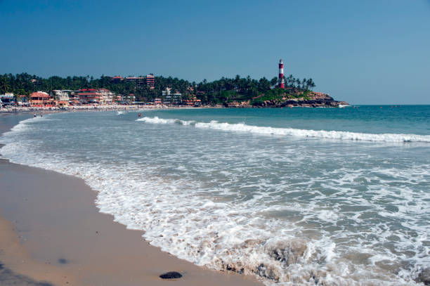 istock Surf waves on Kollam Beach state Kerala 1389648126