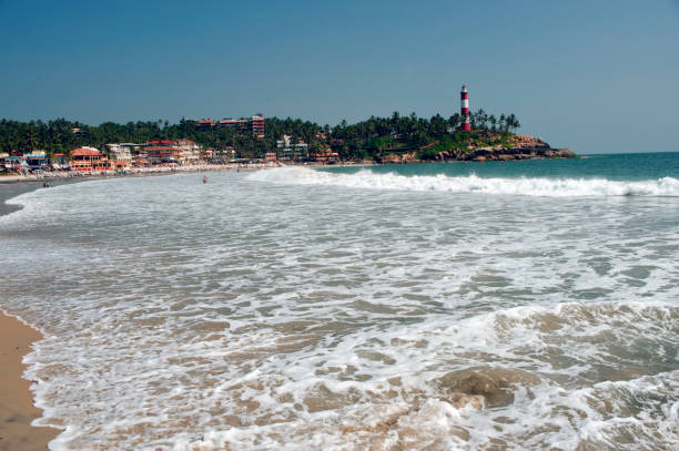 istock Surf waves on Kollam Beach state Kerala 1389648168