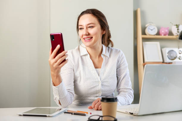 istock Young woman working at home 1389648227
