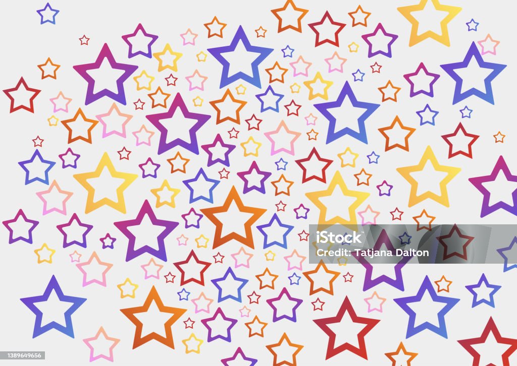 Color Gradient Stars Gradient Stars Background Color Stars On White Background For Ads Or ...