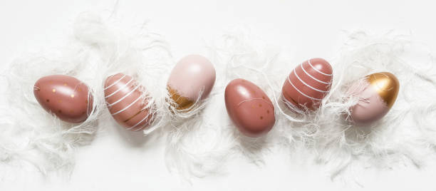 istock Happy easter.Easter poster with colorful easter sweet eggs and yellow car.Spring easter holiday banner with copy space 1389652658
