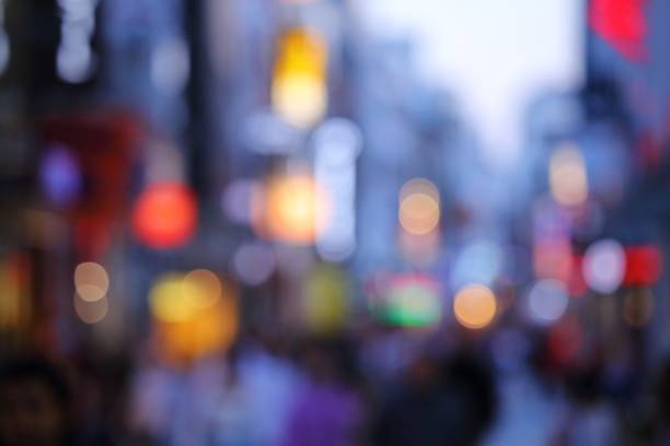 istock Blurred night city - Cologne, Germany 1389653299