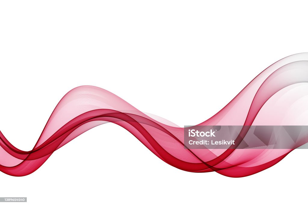 Red Wave Design Transparent Vector Abstract Transparent Red Wave Design Element A Stream Of Wavy ...