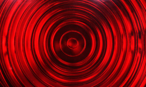istock Red close-up brake light of a retro car. 1389658788
