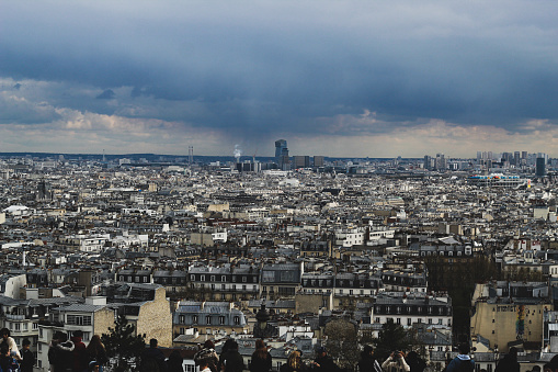 A panoramic view from the rooftops of the Montparnasse Tower