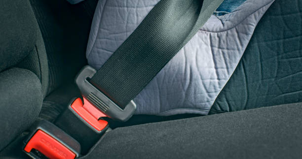 istock Child seat in car 1389670241