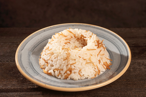 Tokyo,Japan-November 3, 2019: Closeup of Malted rice or Kome kouji. The main gredient of sake.