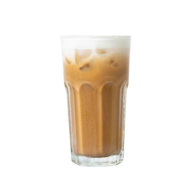 istock Asian iced cappuccino coffee isolated white background 1389679393
