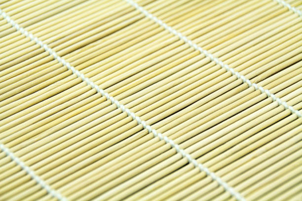 Background Sushi Bamboo Mat close up