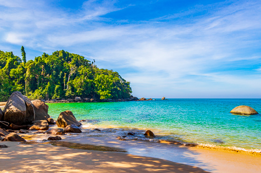 Beautiful landscape view of Maya Bay of Phi Phi Island, Krabi, Thailand