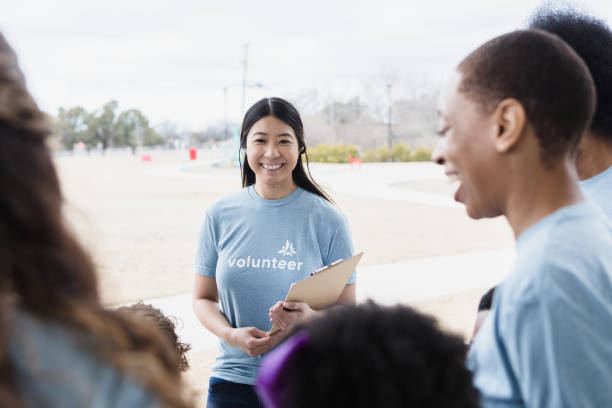 istock Young adult team leader 1389701456