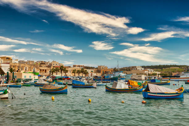 istock Marsaxlokk harbor with multicoloured boats Malta 1389705534