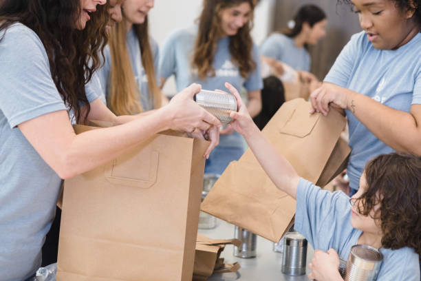istock Assembly line at the food drive 1389710219