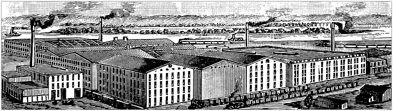 Antique illustration of USA, Missouri landmarks and companies: Kansas City, Armour Packing Company