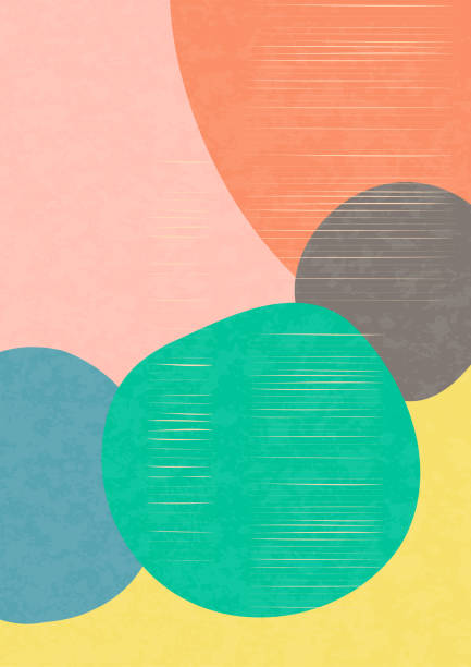 istock A minimalist art poster with simple shapes and stripes. Geometric design template in oriental style for branding, web banner, business, fashion, print on fabric. Vector 1389725848