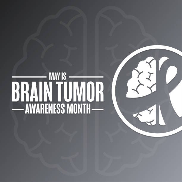 May is Brain Tumor Awareness Month. Holiday concept. Template for background, banner, card, poster with text inscription. Vector EPS10 illustration. May is Brain Tumor Awareness Month. Holiday concept. Template for background, banner, card, poster with text inscription. Vector EPS10 illustration brain tumour stock illustrations