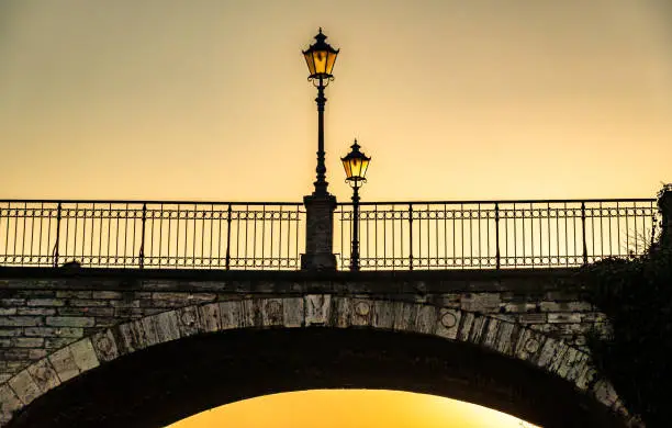 old streetlamps at a street - photo