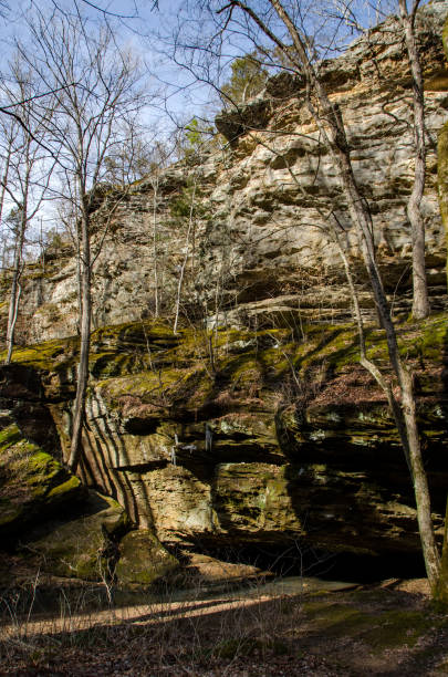 istock Ferne Clyffe State Park - Big Rocky Hollow Trail Small Cave Beneath Cliff 1389734289