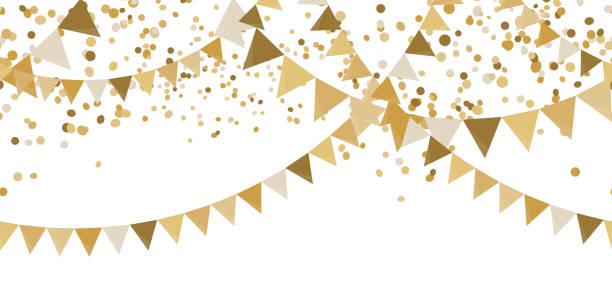 istock seamless golden colored confetti and garlands party background 1389734447