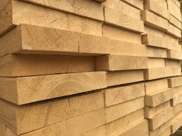 stack of wood. stock photo