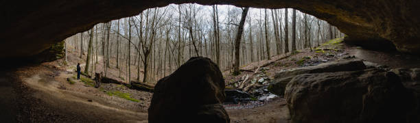 istock Ferne Clyffe State Park - Hawk's Cave Panorama Inside the Cave 1389734840
