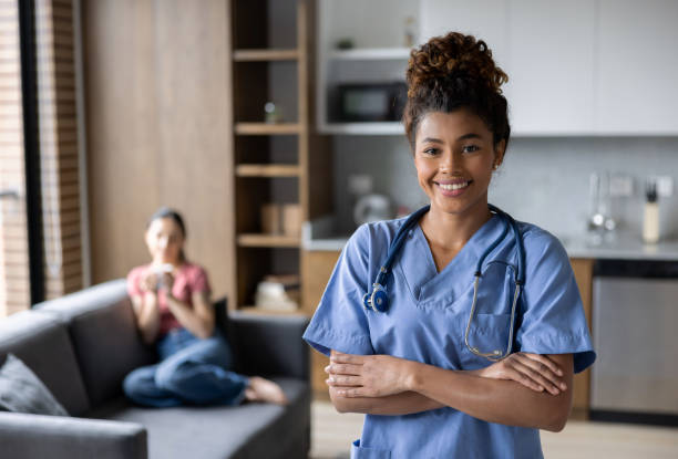 istock Doctor making a house call visit 1389740879