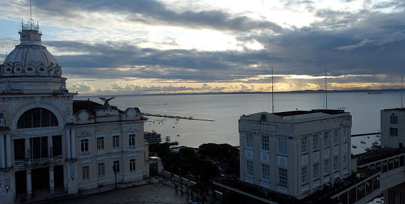 salvador, bahia, brazil - april 1, 2022: view of Palcaio Rio Branco in the historic center of the city of Salvador.