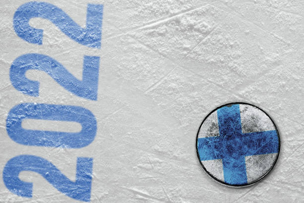 istock Finnish flag hockey puck 1389742112