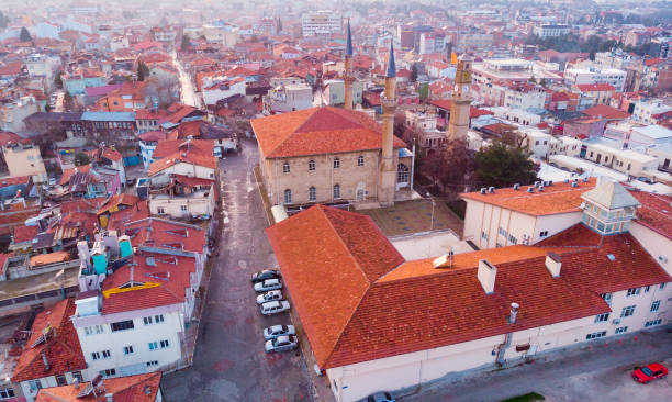 istock Burdur townscape with Great Mosque as seen from drone, Turkey 1389746767