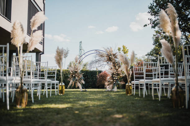 istock Rustic decor. Decoration for a special occasion. Everything is almost finished for ceremony. 1389748868