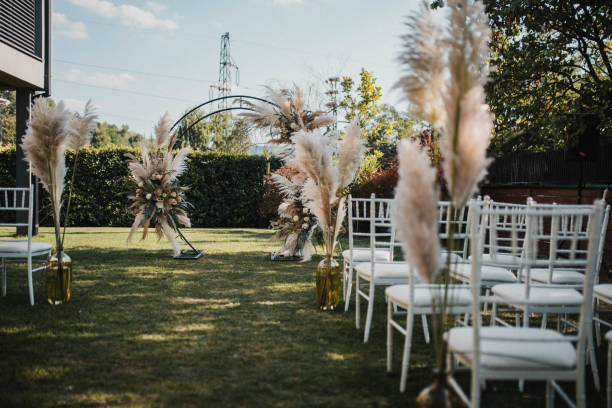 istock Rustic decor. Decoration for a special occasion. Everything is almost finished for ceremony. 1389748934
